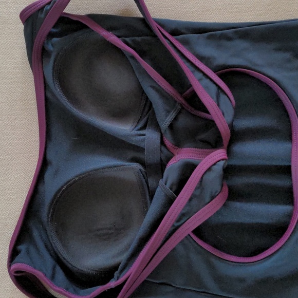 Speedo One Piece Keyhole Racer Back Swimsuit Size Small - Picture 5 of 7